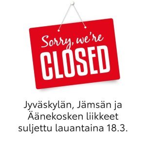 O.K. Auton Jyväskylän, Jämsän ja Äänekosken liikkeet suljettu tulevana lauantaina 18.3.2023.

T. O.K. Auton väki