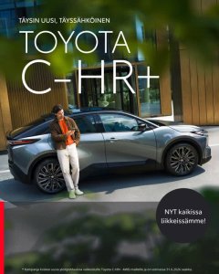 Täyssähköinen uutuus Toyota C-HR+ on nyt saapunut kaikkiin liikkeisiimme!